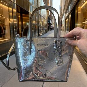 Michael Michael Kors jet Set Silver Tote Bag